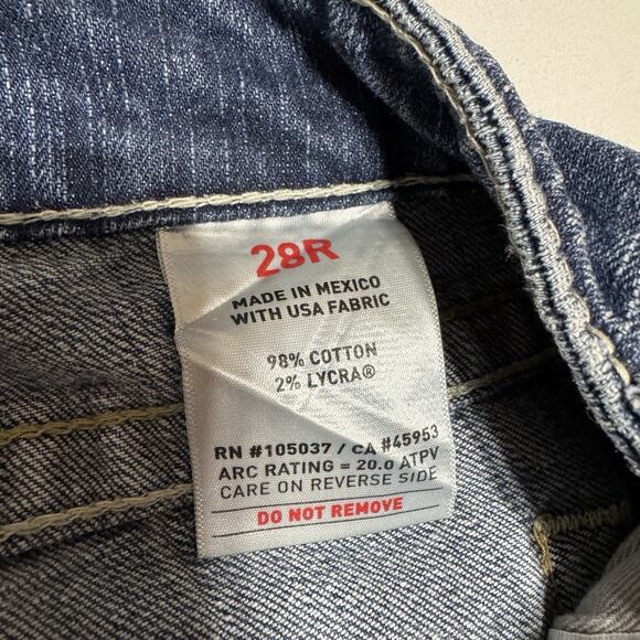 Ariat FR Flame Resistant Womens 28R Midrise Boot Cut CAT 2 Work Pant Denim Jeans - Picture 3 of 12